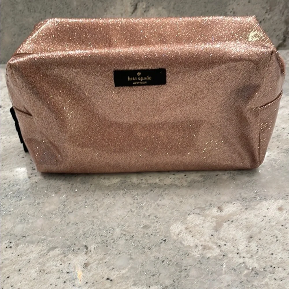 Kate Spade Davie Terrace makeup bag in Rose Gold